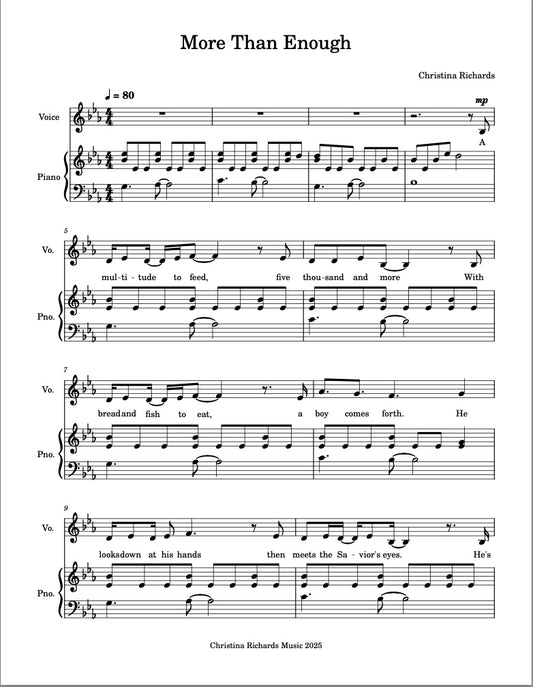 More Than Enough - Sheet Music