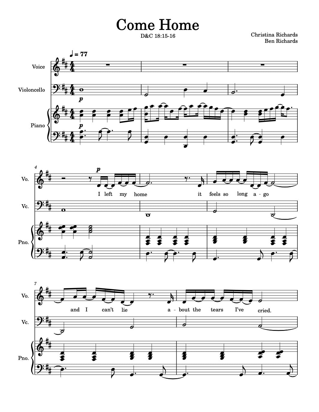 Come Home - Sheet Music