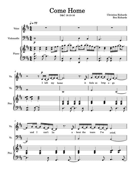 Come Home - Sheet Music