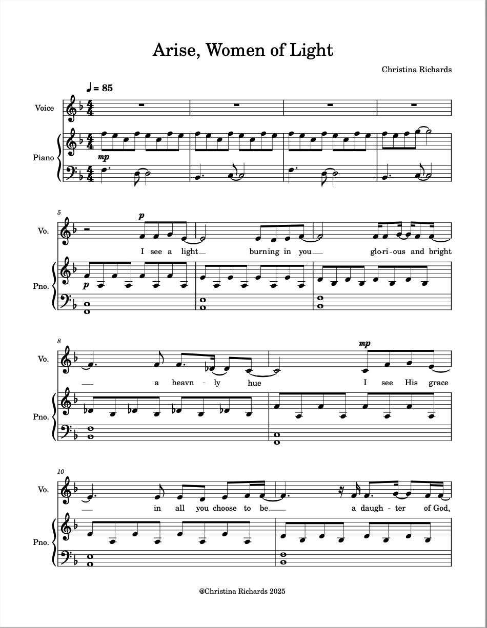 Arise, Women of Light Sheet Music