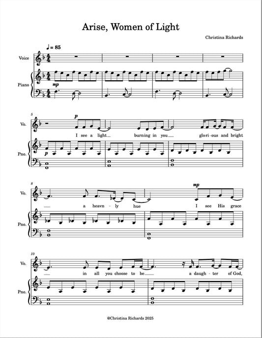 Arise, Women of Light Sheet Music